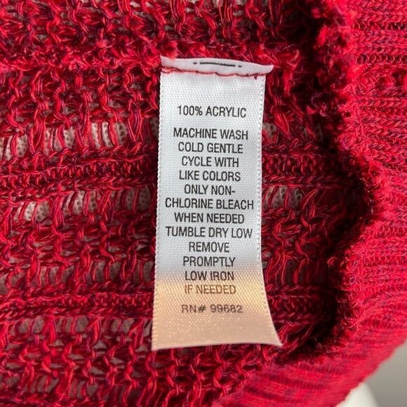 NWT JW Style Red Sweater Top Size S - Picture 7 of 8
